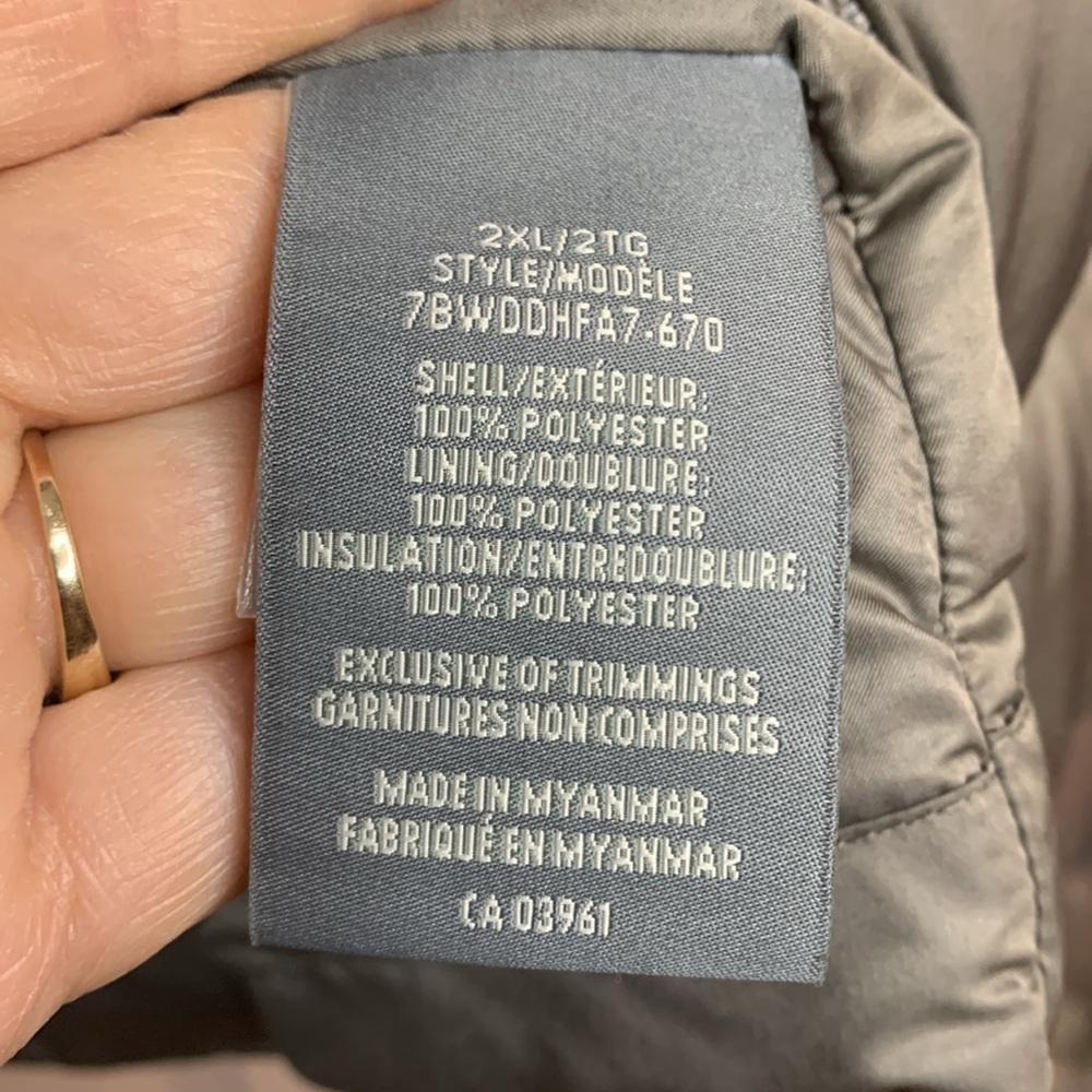 Denver Hayes T-Max Winter Puffer Jacket Coat HyperDri Taupe Women’s 2XL High Low - Picture 11 of 13